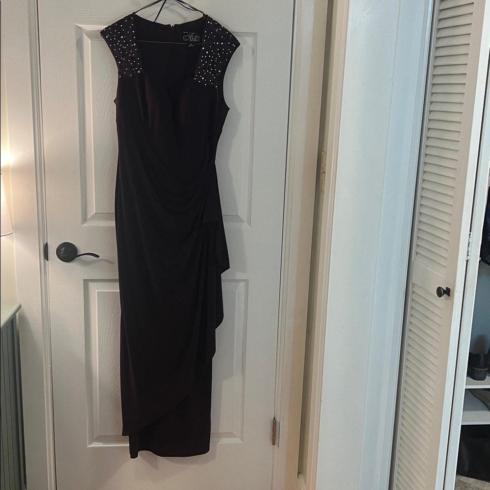 Alex Evenings Deep Purple Asymmetrical Dress